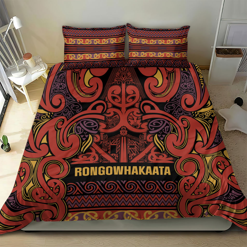 Aotearoa Iwi Rongowhakaata Bedding Set Maori Wharenui House Tribal Pattern LT9 - Polynesian Pride