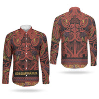 Aotearoa Iwi Rongowhakaata Couples Matching Summer Maxi Dress and Long Sleeve Button Shirt Maori Wharenui House Tribal Pattern LT9 - Polynesian Pride
