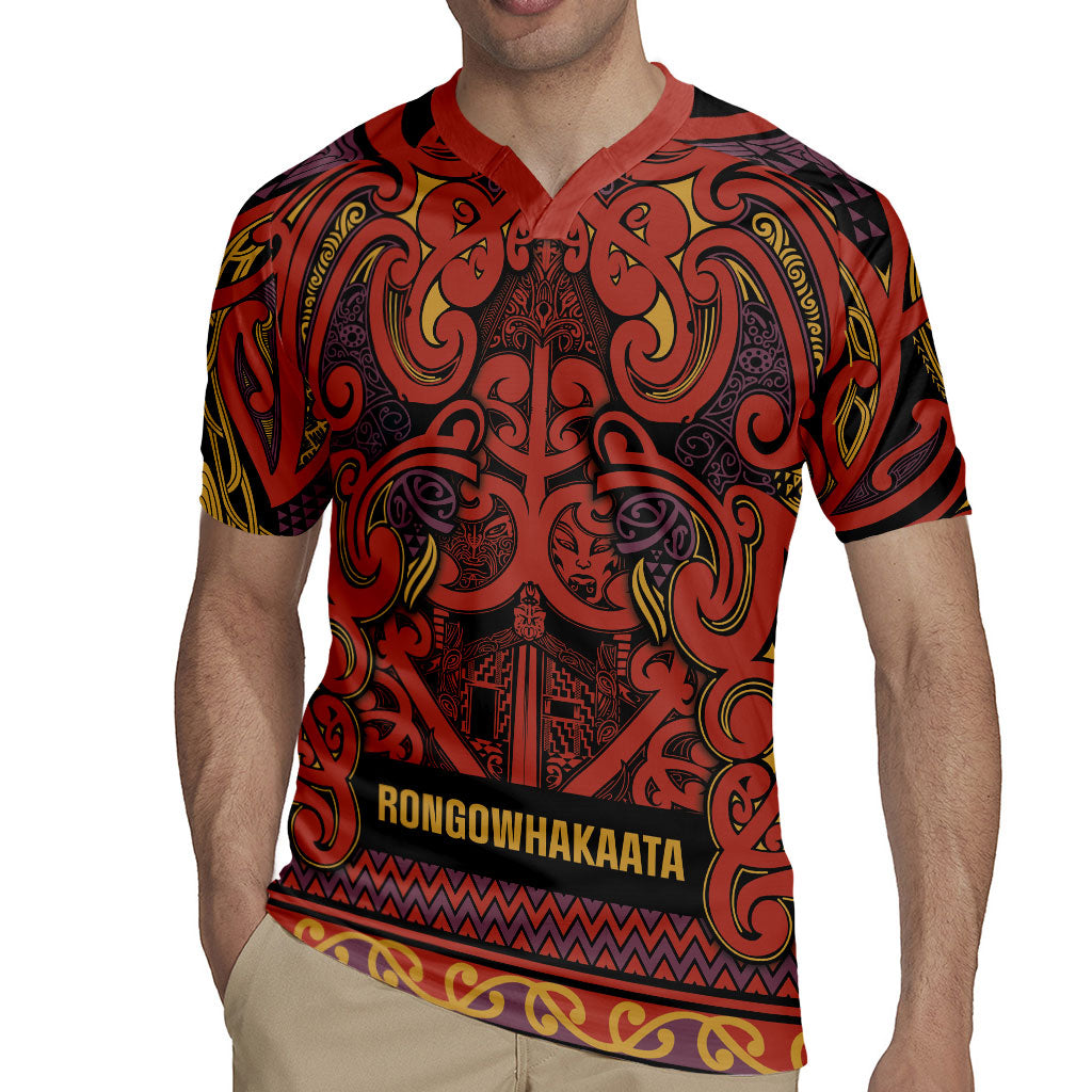 Aotearoa Iwi Rongowhakaata Rugby Jersey Maori Wharenui House Tribal Pattern LT9 - Polynesian Pride
