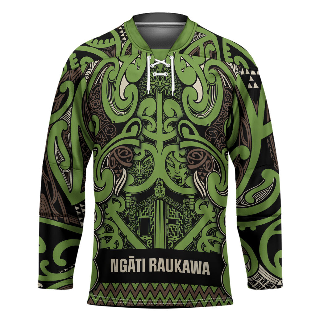 Aotearoa Iwi Ngati Raukawa Hockey Jersey Maori Wharenui House Tribal Pattern