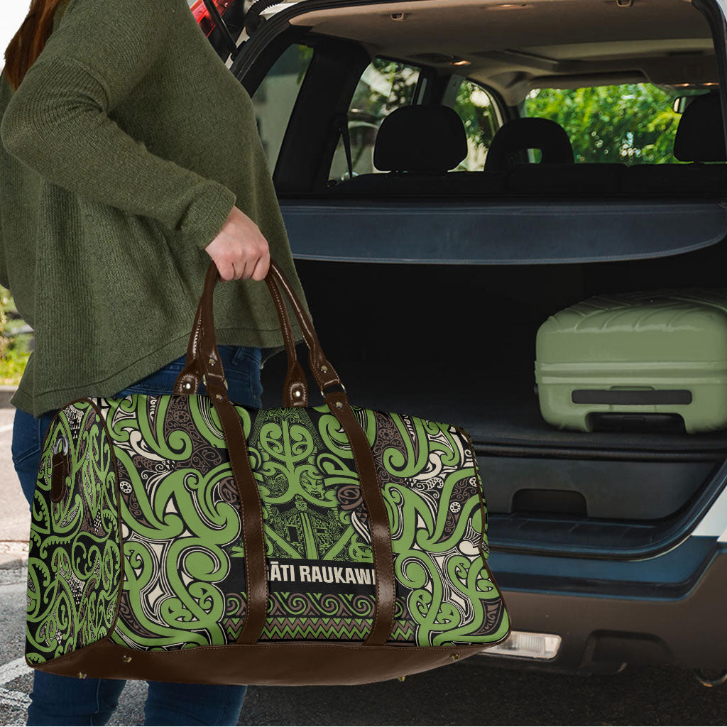 Aotearoa Iwi Ngati Raukawa Travel Bag Maori Wharenui House Tribal Pattern LT9 - Polynesian Pride