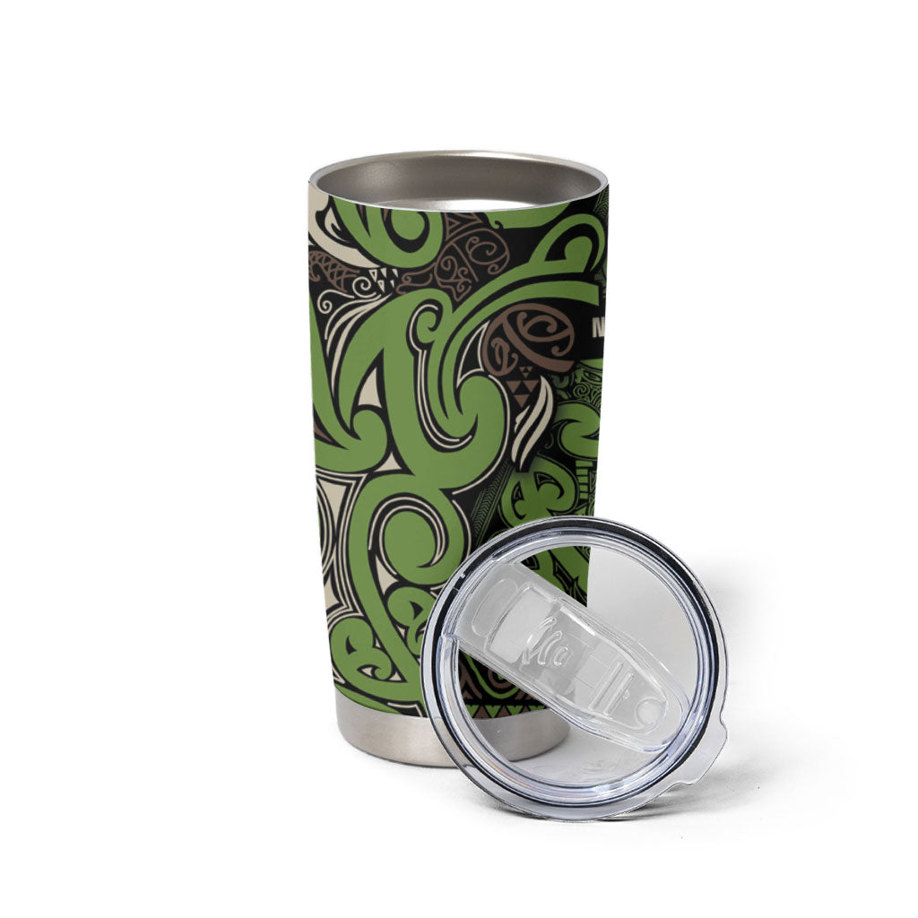Aotearoa Iwi Ngati Raukawa Tumbler Cup Maori Wharenui House Tribal Pattern LT9 - Polynesian Pride
