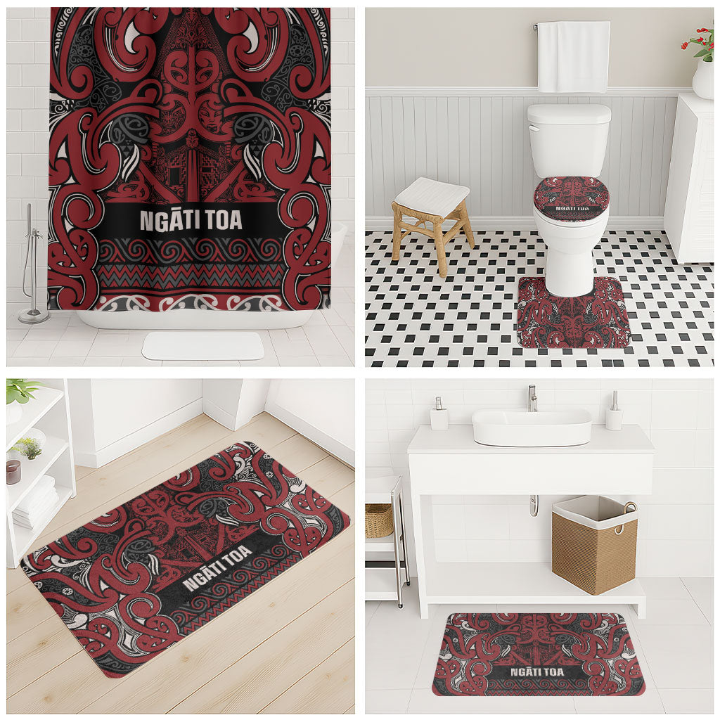 Aotearoa Iwi Ngati Toa Bathroom Set Maori Wharenui House Tribal Pattern LT9 - Polynesian Pride