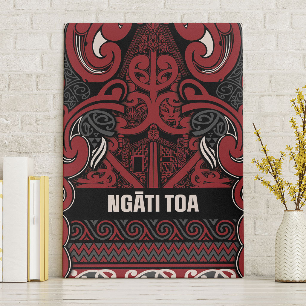 Aotearoa Iwi Ngati Toa Canvas Wall Art Maori Wharenui House Tribal Pattern