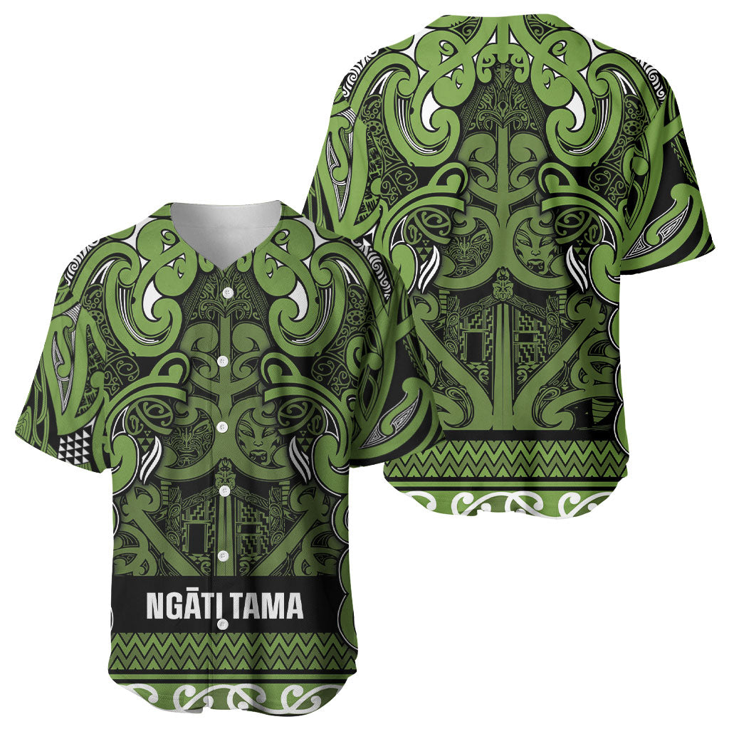 Aotearoa Iwi Ngāti Tama ki Taranaki Trust Baseball Jersey Maori Wharenui House Tribal Pattern LT9 - Polynesian Pride