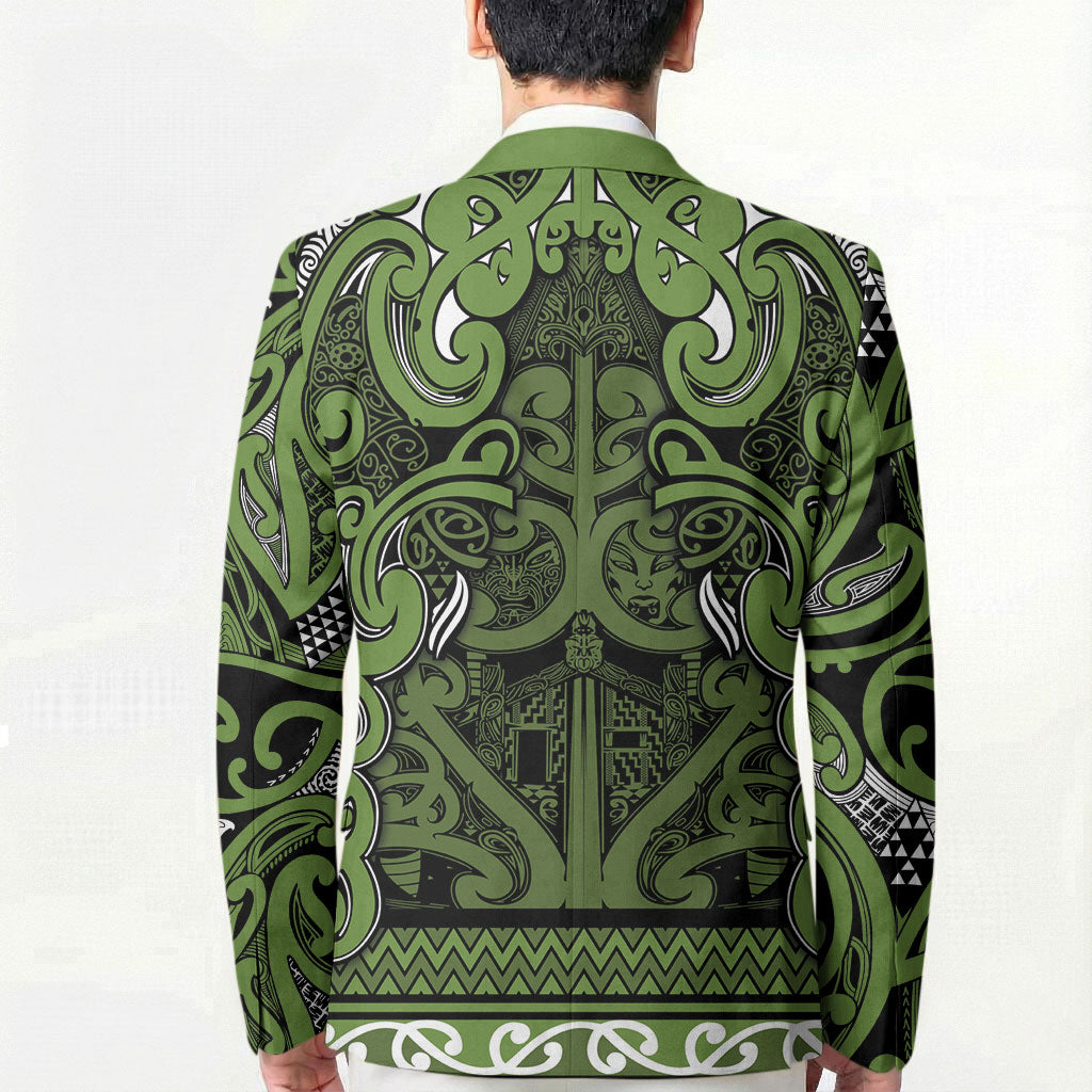 Aotearoa Iwi Ngāti Tama ki Taranaki Trust Blazer Maori Wharenui House Tribal Pattern LT9 - Polynesian Pride