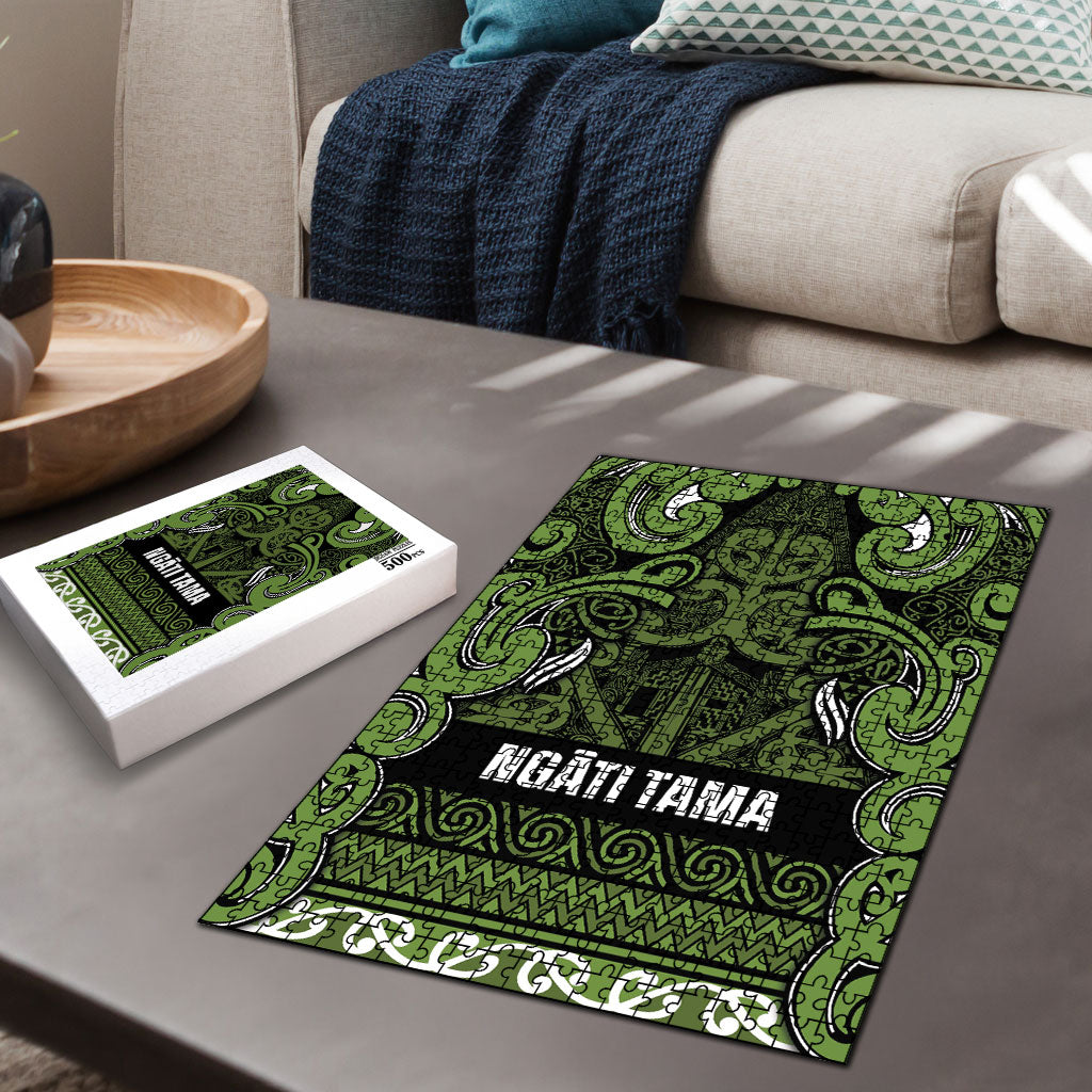 Aotearoa Iwi Ngāti Tama ki Taranaki Trust Puzzle Maori Wharenui House Tribal Pattern LT9 - Polynesian Pride