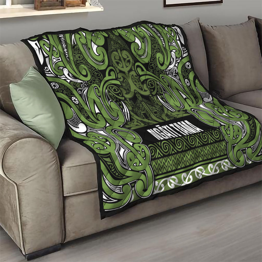 Aotearoa Iwi Ngāti Tama ki Taranaki Trust Quilt Maori Wharenui House Tribal Pattern LT9 - Polynesian Pride