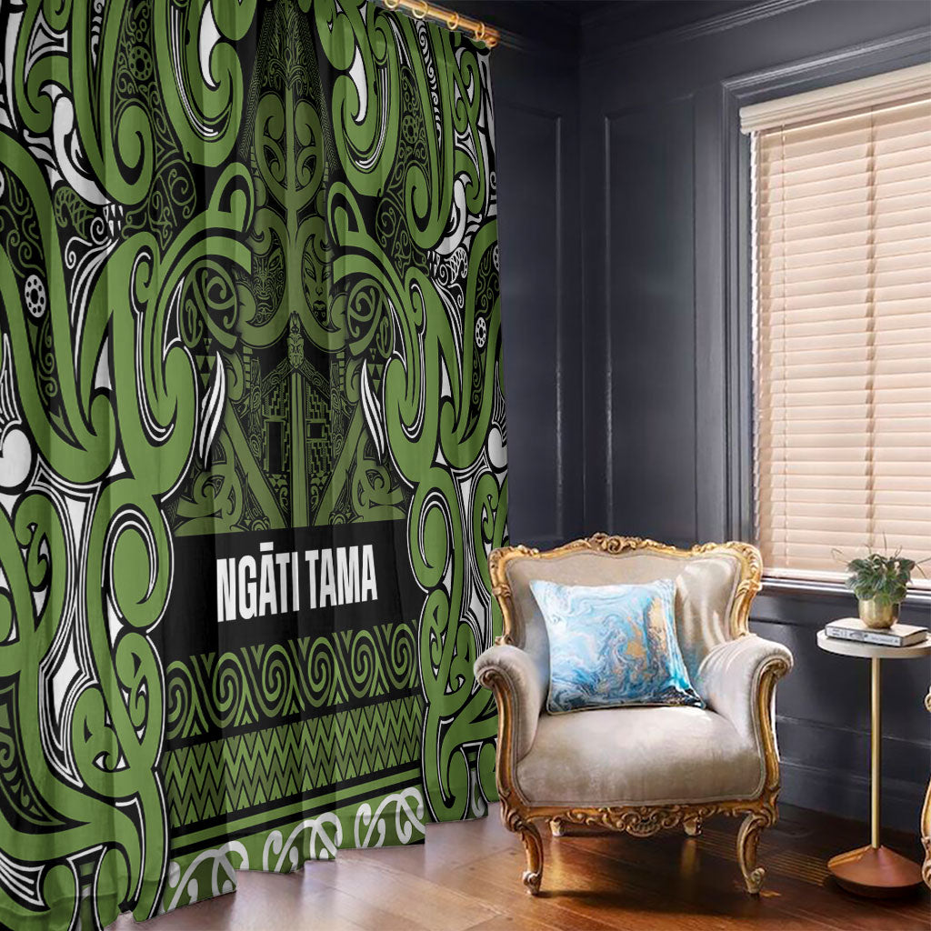 Aotearoa Iwi Ngāti Tama ki Taranaki Trust Window Curtain Maori Wharenui House Tribal Pattern LT9 - Polynesian Pride