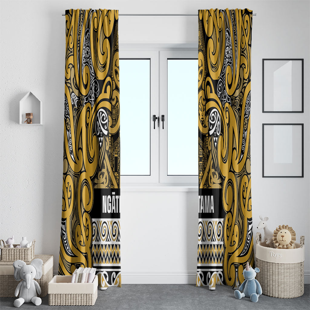 Aotearoa Iwi Ngāti Tama ki Te Waipounamu Trust Window Curtain Maori Wharenui House Tribal Pattern LT9 - Polynesian Pride