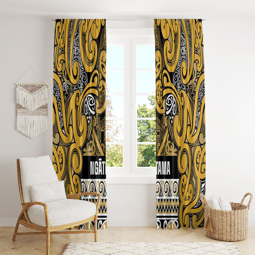 Aotearoa Iwi Ngāti Tama ki Te Waipounamu Trust Window Curtain Maori Wharenui House Tribal Pattern LT9 - Polynesian Pride