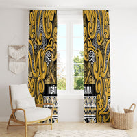 Aotearoa Iwi Ngāti Tama ki Te Waipounamu Trust Window Curtain Maori Wharenui House Tribal Pattern LT9 - Polynesian Pride