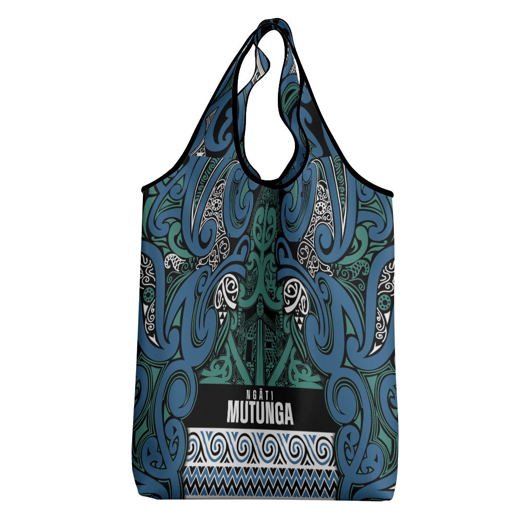 Aotearoa Iwi Ngati Mutunga Grocery Bag Maori Wharenui House Tribal Pattern LT9 - Polynesian Pride