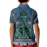 Aotearoa Iwi Ngati Mutunga Kid Polo Shirt Maori Wharenui House Tribal Pattern LT9 - Polynesian Pride