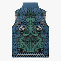 Aotearoa Iwi Ngati Mutunga Sleeveless Puffer Jacket Maori Wharenui House Tribal Pattern LT9 - Polynesian Pride