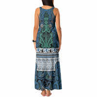 Aotearoa Iwi Ngati Mutunga Tank Maxi Dress Maori Wharenui House Tribal Pattern LT9 - Polynesian Pride