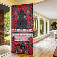 Aotearoa Iwi Te ati Awa Door Cover Maori Wharenui House Tribal Pattern LT9 - Polynesian Pride
