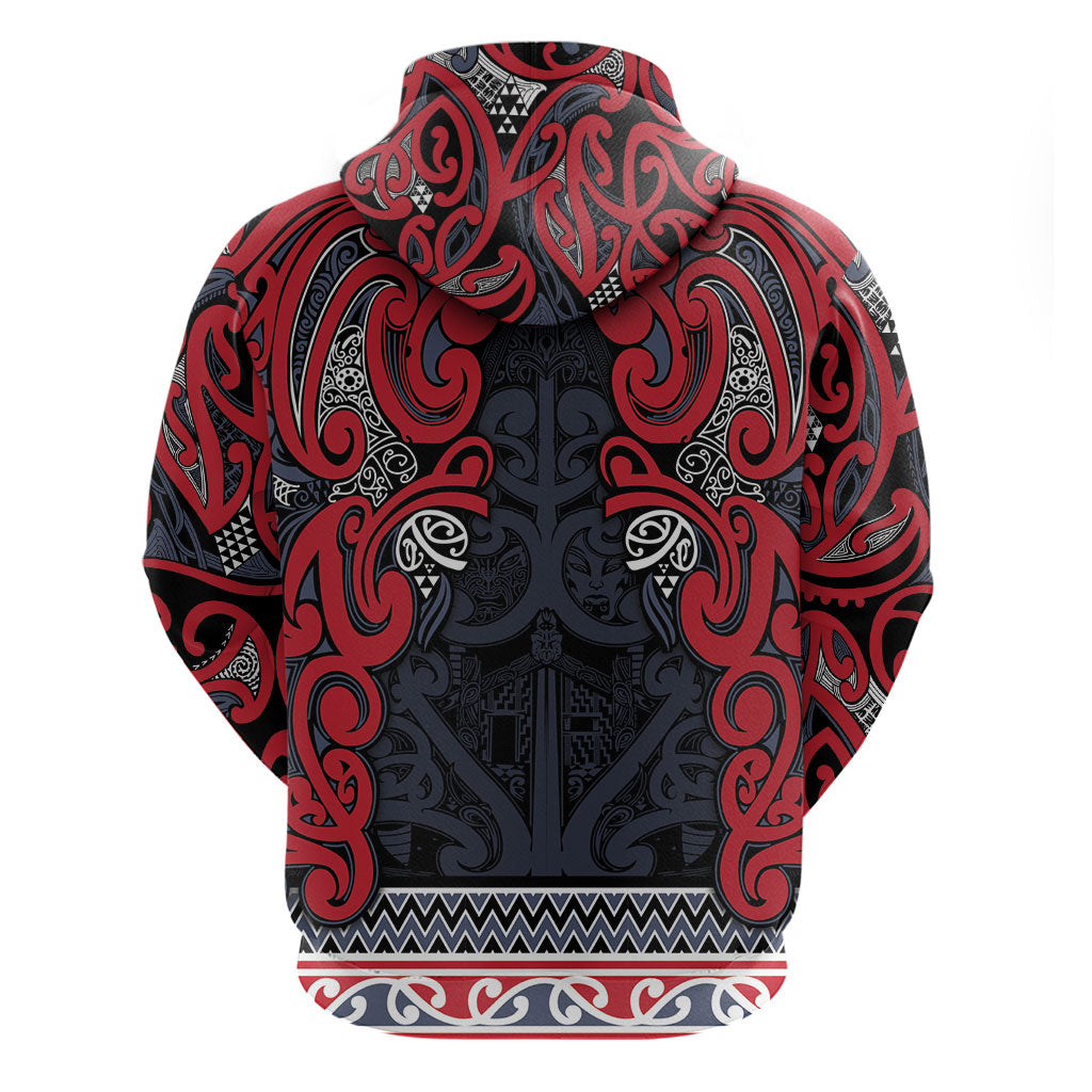 Aotearoa Iwi Te ati Awa Hoodie Maori Wharenui House Tribal Pattern LT9 - Polynesian Pride