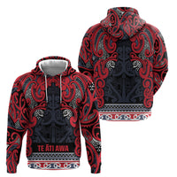 Aotearoa Iwi Te ati Awa Hoodie Maori Wharenui House Tribal Pattern LT9 - Polynesian Pride