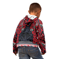 Aotearoa Iwi Te ati Awa Kid Hoodie Maori Wharenui House Tribal Pattern LT9 - Polynesian Pride
