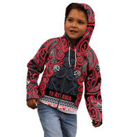 Aotearoa Iwi Te ati Awa Kid Hoodie Maori Wharenui House Tribal Pattern LT9 - Polynesian Pride