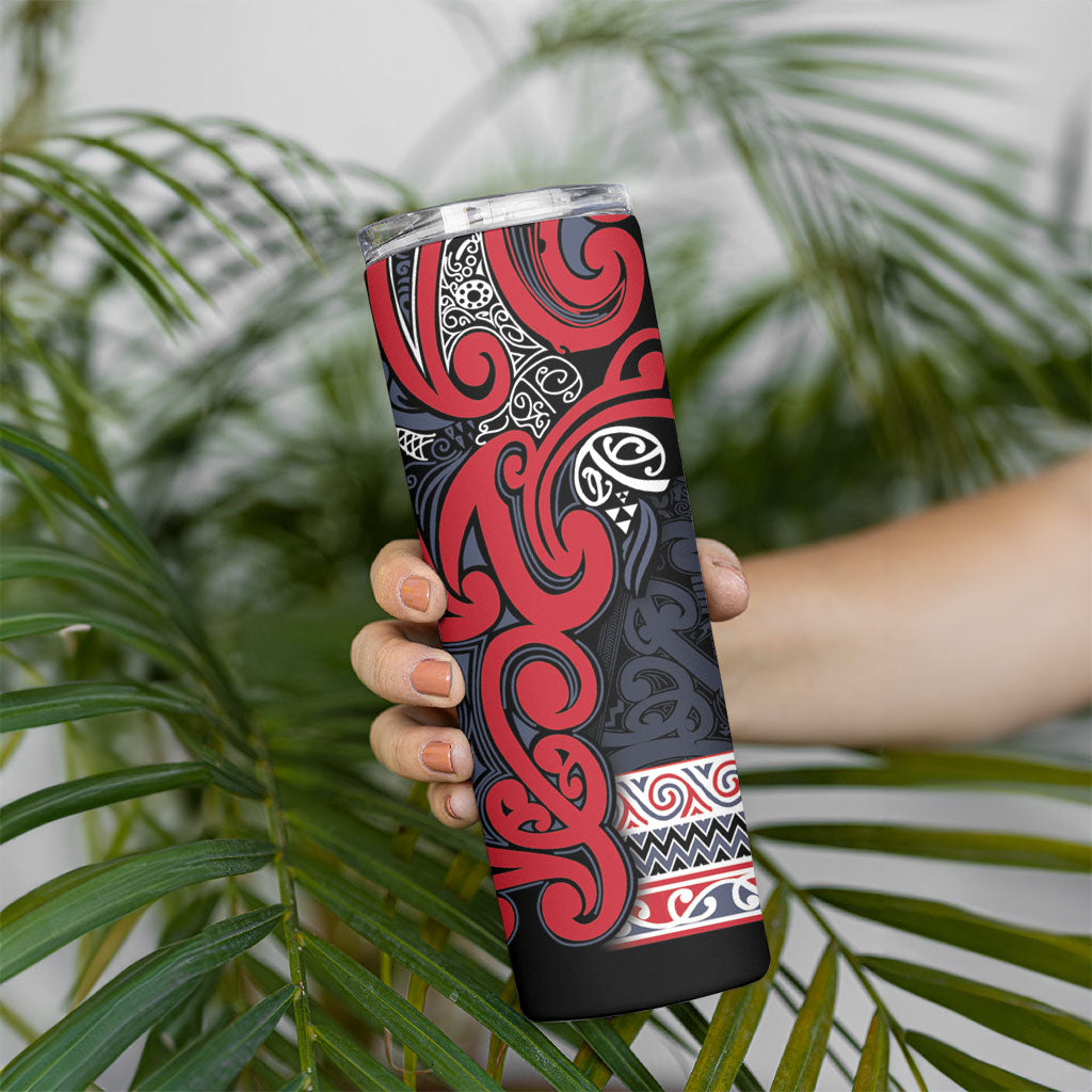 Aotearoa Iwi Te ati Awa Skinny Tumbler Maori Wharenui House Tribal Pattern LT9 - Polynesian Pride
