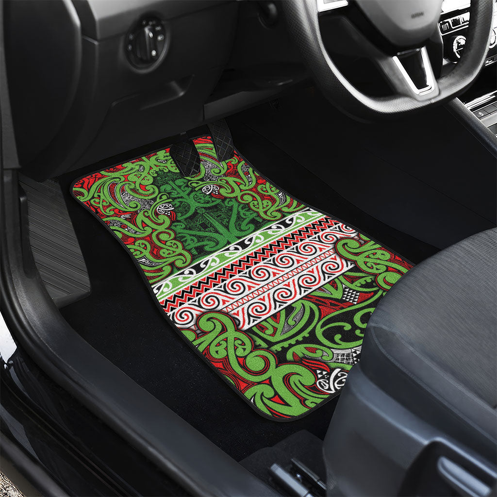 Aotearoa Iwi Ngati Maru Hauraki Car Mats Maori Wharenui House Tribal Pattern LT9 - Polynesian Pride