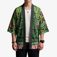 Aotearoa Iwi Ngati Maru Hauraki Kimono Maori Wharenui House Tribal Pattern LT9 - Polynesian Pride