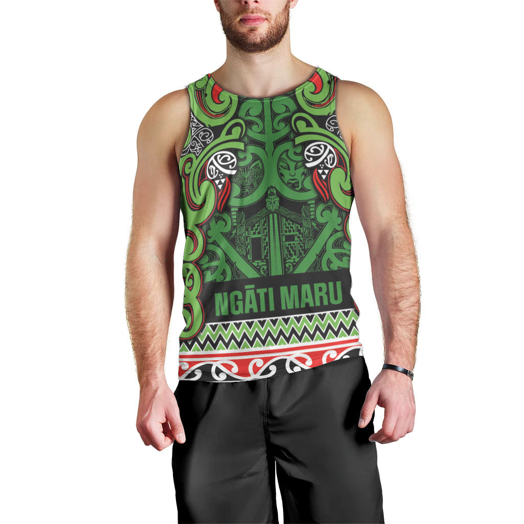 Aotearoa Iwi Ngati Maru Hauraki Men Tank Top Maori Wharenui House Tribal Pattern LT9 - Polynesian Pride