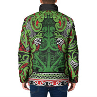 Aotearoa Iwi Ngati Maru Hauraki Padded Jacket Maori Wharenui House Tribal Pattern LT9 - Polynesian Pride
