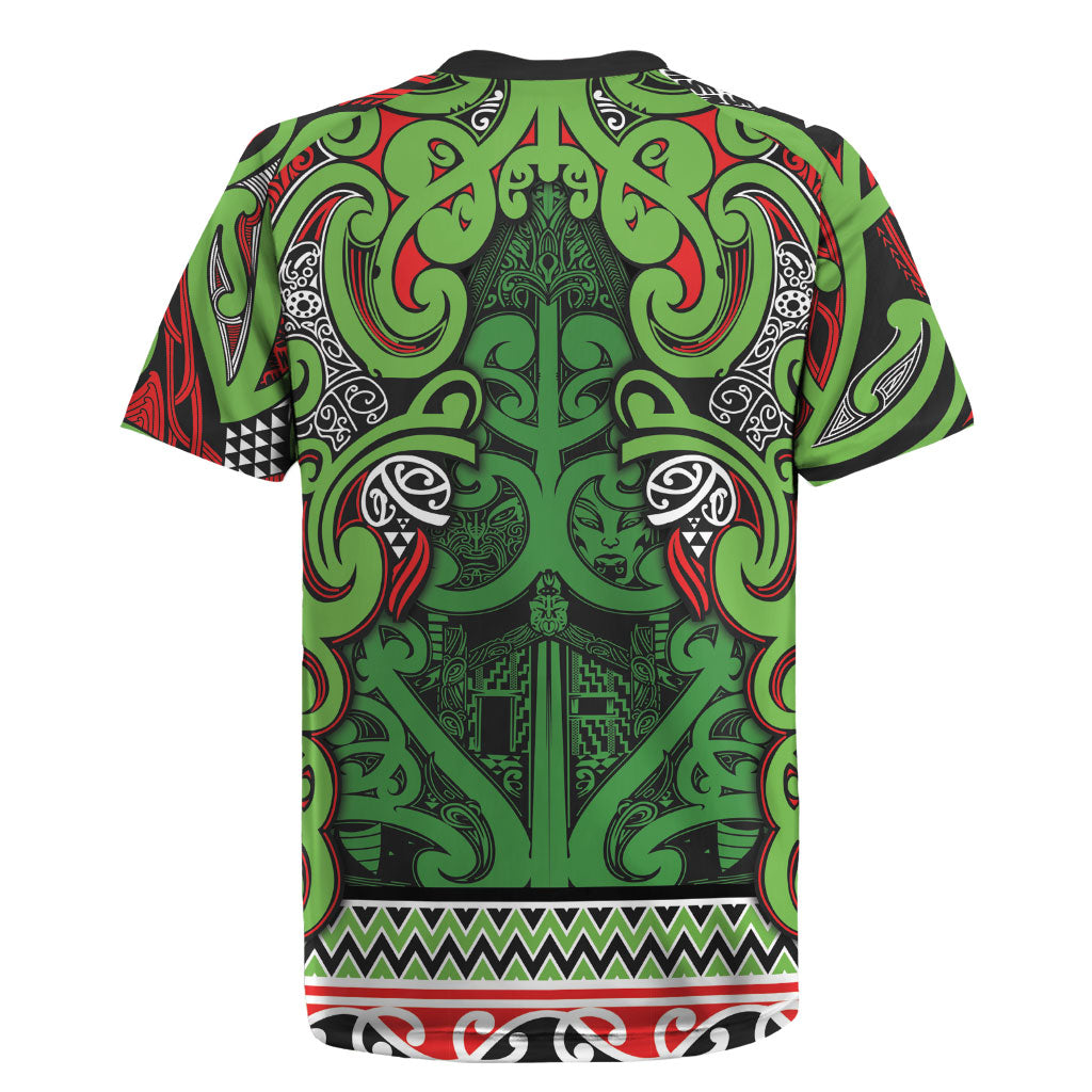 Aotearoa Iwi Ngati Maru Hauraki Rugby Jersey Maori Wharenui House Tribal Pattern LT9 - Polynesian Pride