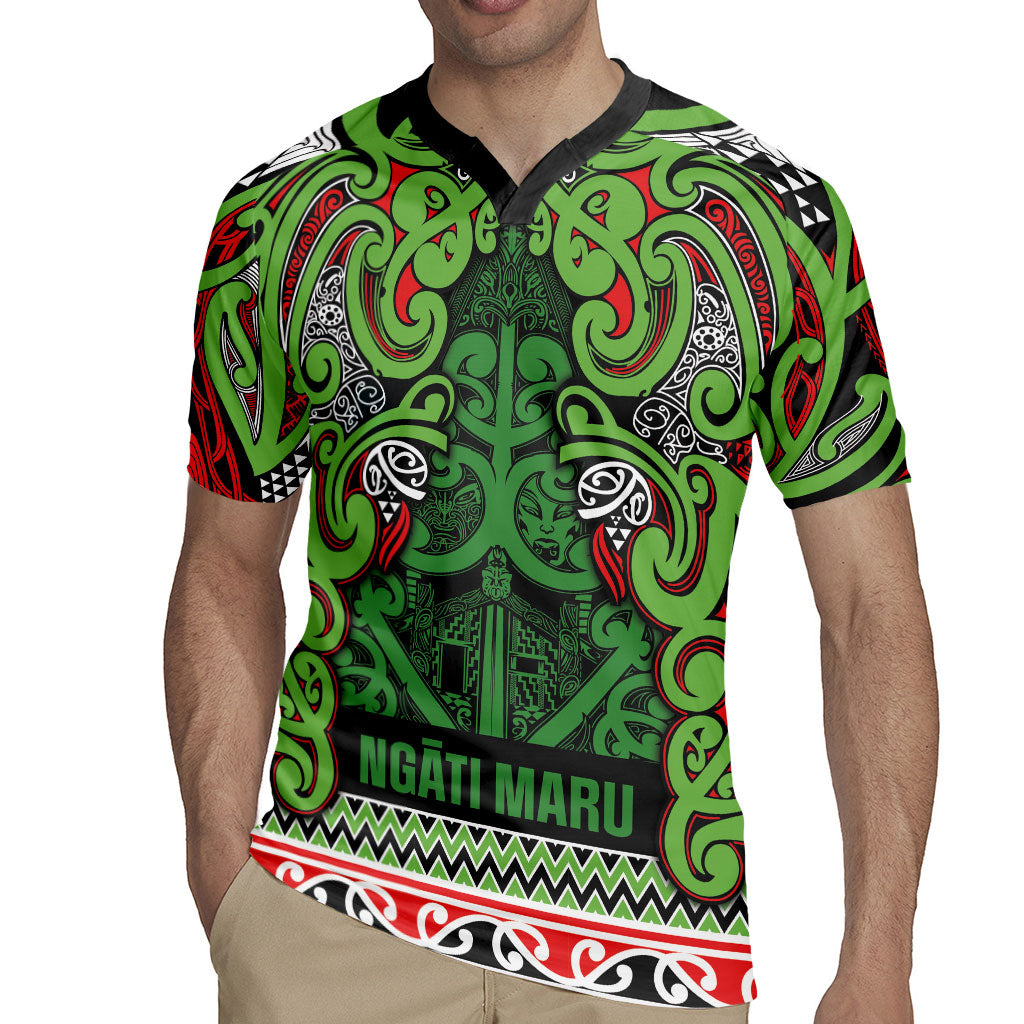 Aotearoa Iwi Ngati Maru Hauraki Rugby Jersey Maori Wharenui House Tribal Pattern LT9 - Polynesian Pride