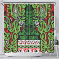 Aotearoa Iwi Ngati Maru Hauraki Shower Curtain Maori Wharenui House Tribal Pattern LT9 - Polynesian Pride