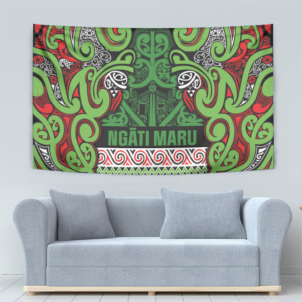 Aotearoa Iwi Ngati Maru Hauraki Tapestry Maori Wharenui House Tribal Pattern LT9 - Polynesian Pride