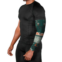 Aotearoa Iwi Ngāti Maru Taranaki Arm Sleeves Maori Wharenui House Tribal Pattern LT9 - Polynesian Pride
