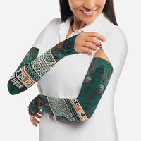Aotearoa Iwi Ngāti Maru Taranaki Arm Sleeves Maori Wharenui House Tribal Pattern LT9 - Polynesian Pride