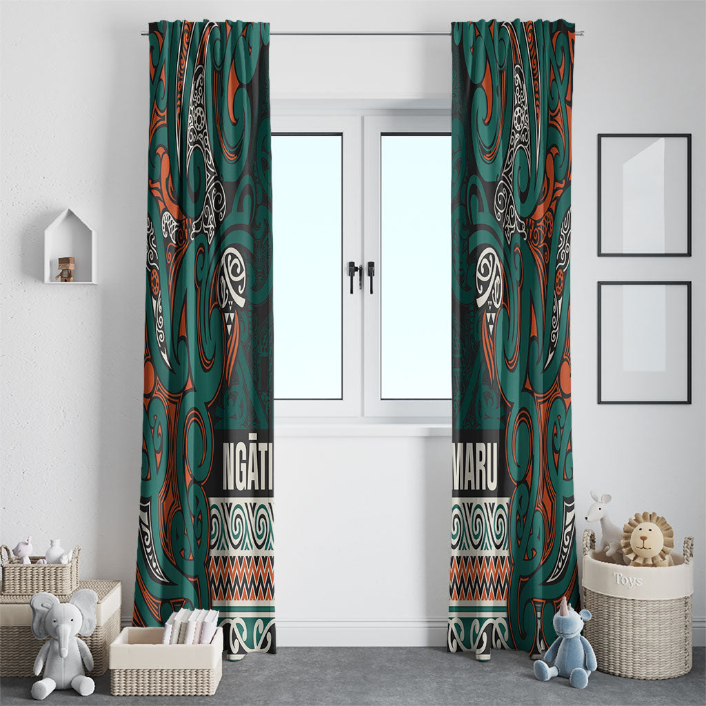 Aotearoa Iwi Ngāti Maru Taranaki Window Curtain Maori Wharenui House Tribal Pattern LT9 - Polynesian Pride