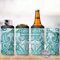 Aotearoa Iwi Ngati Paoa 4 in 1 Can Cooler Tumbler Maori Wharenui House Tribal Pattern LT9 - Polynesian Pride