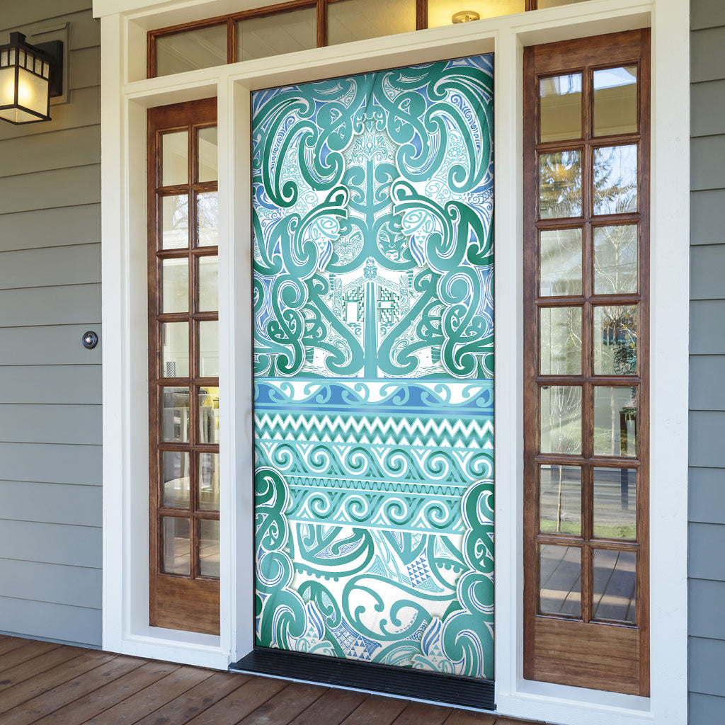 Aotearoa Iwi Ngati Paoa Door Cover Maori Wharenui House Tribal Pattern LT9 - Polynesian Pride