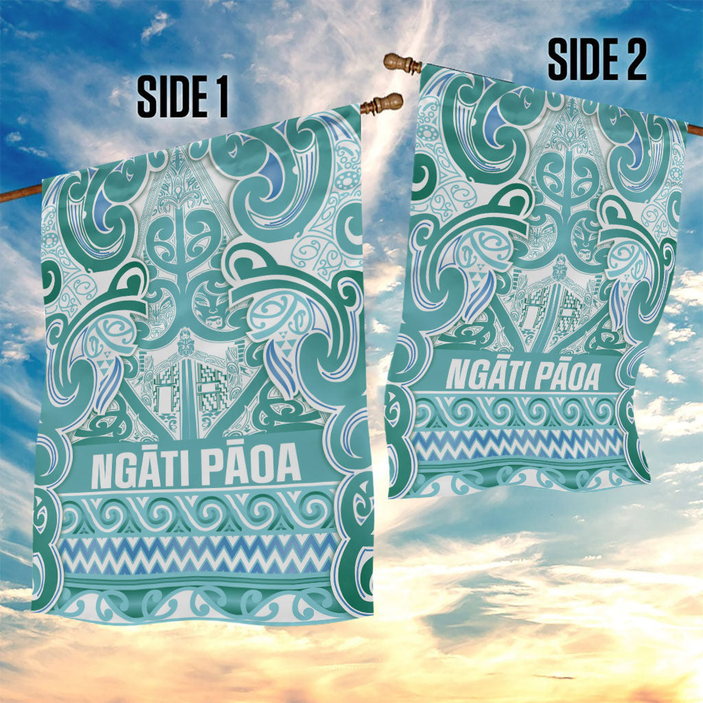 Aotearoa Iwi Ngati Paoa Garden Flag Maori Wharenui House Tribal Pattern LT9 - Polynesian Pride