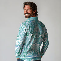Aotearoa Iwi Ngati Paoa Long Sleeve Polo Shirt Maori Wharenui House Tribal Pattern LT9 - Polynesian Pride