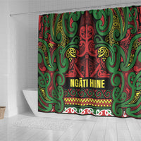 Aotearoa Iwi Ngati Hine Shower Curtain Maori Wharenui House Tribal Pattern LT9 - Polynesian Pride