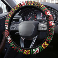 Aotearoa Iwi Ngati Hine Steering Wheel Cover Maori Wharenui House Tribal Pattern LT9 - Polynesian Pride