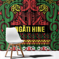 Aotearoa Iwi Ngati Hine Window Curtain Maori Wharenui House Tribal Pattern LT9 - Polynesian Pride
