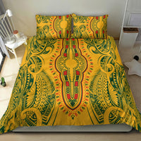 Africa Dashiki Bedding Set African Tribal Art Mixed Polynesian Tattoo Gold Color Unique LT9 - Polynesian Pride