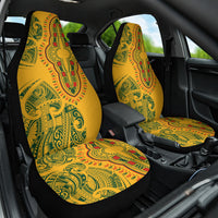 Africa Dashiki Car Seat Cover African Tribal Art Mixed Polynesian Tattoo Gold Color Unique LT9 One Size Gold - Polynesian Pride