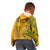 Africa Dashiki Kid Hoodie African Tribal Art Mixed Polynesian Tattoo Gold Color Unique LT9 - Polynesian Pride