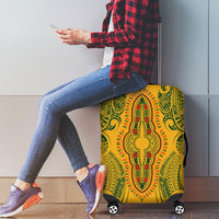Africa Dashiki Luggage Cover African Tribal Art Mixed Polynesian Tattoo Gold Color Unique LT9 - Polynesian Pride