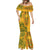 Africa Dashiki Mermaid Dress African Tribal Art Mixed Polynesian Tattoo Gold Color Unique LT9 - Polynesian Pride