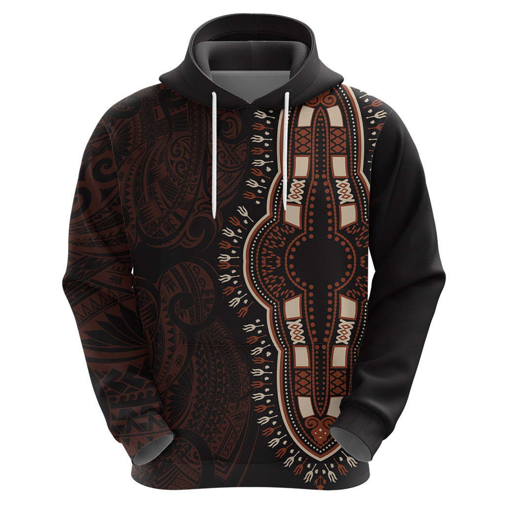Africa Dashiki Hoodie African Tribal Art Mixed Polynesian Tattoo Red Color Unique LT9 - Polynesian Pride